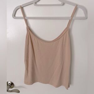 Whistles cropped nude tank, size small